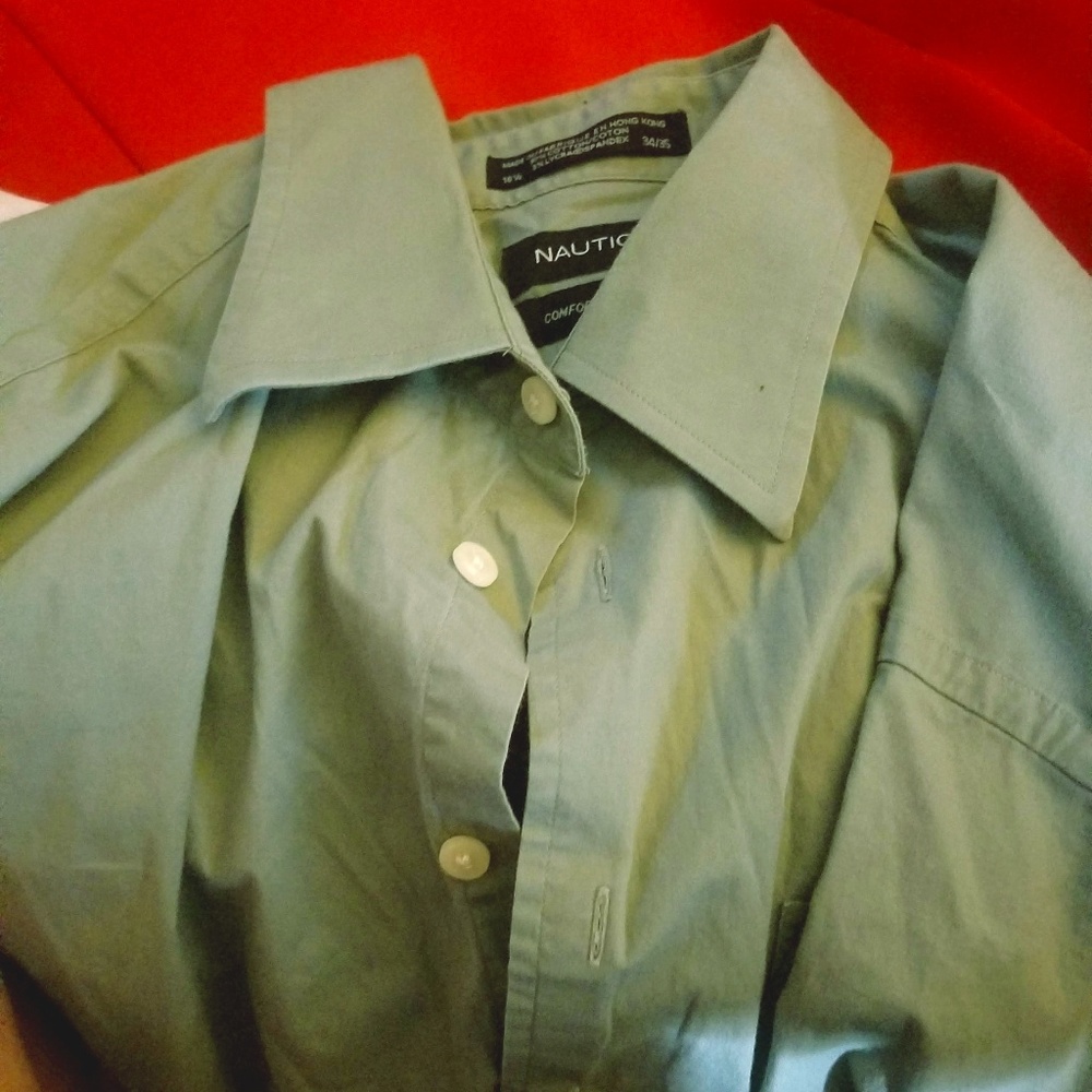 Olive Green Nautica button down shirt